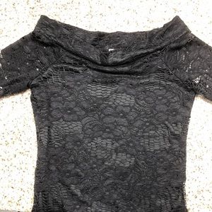 Black over the shoulders shirt!